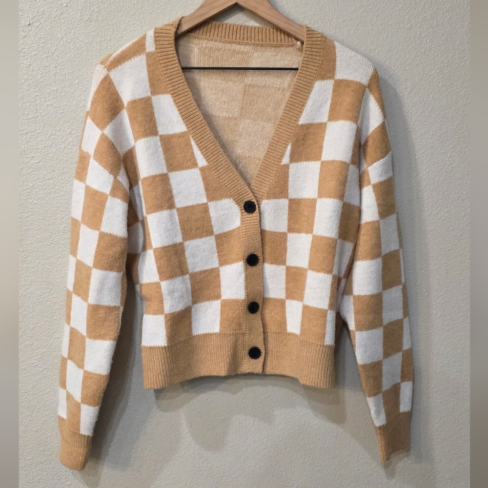 Cupshe Checkered Cardigan
